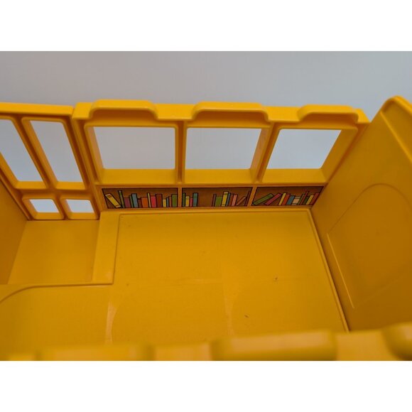 Tupperware Tuppertoys Yellow School Bus Convertible Classroom 1987 13 People - Picture 10 of 12